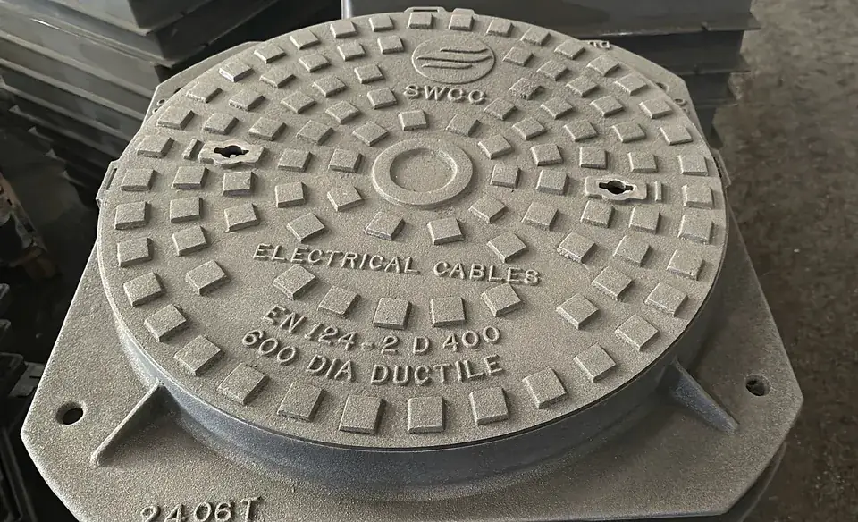 Ductile iron electrical manhole cover